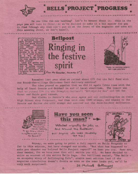 photocopy of church mag article