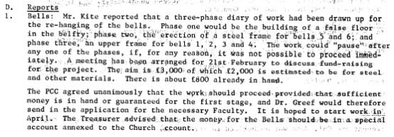 photocopy of PCC minutes