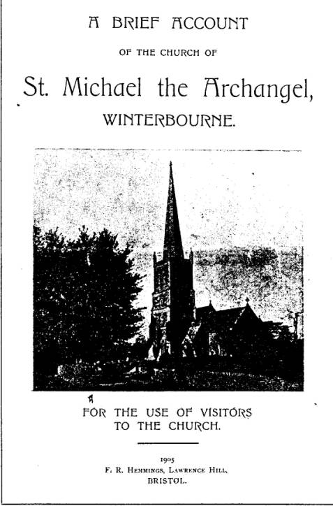 Front cover with view of church