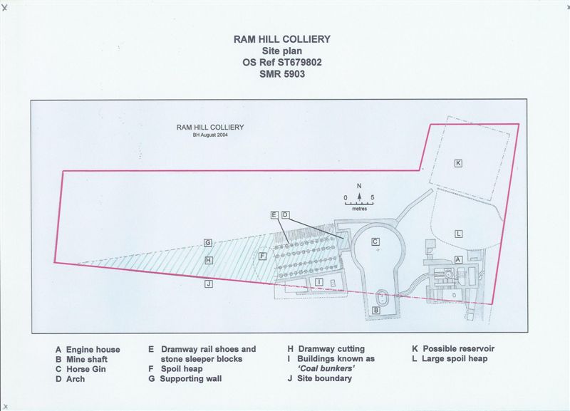 plan of the Ram Hill site
